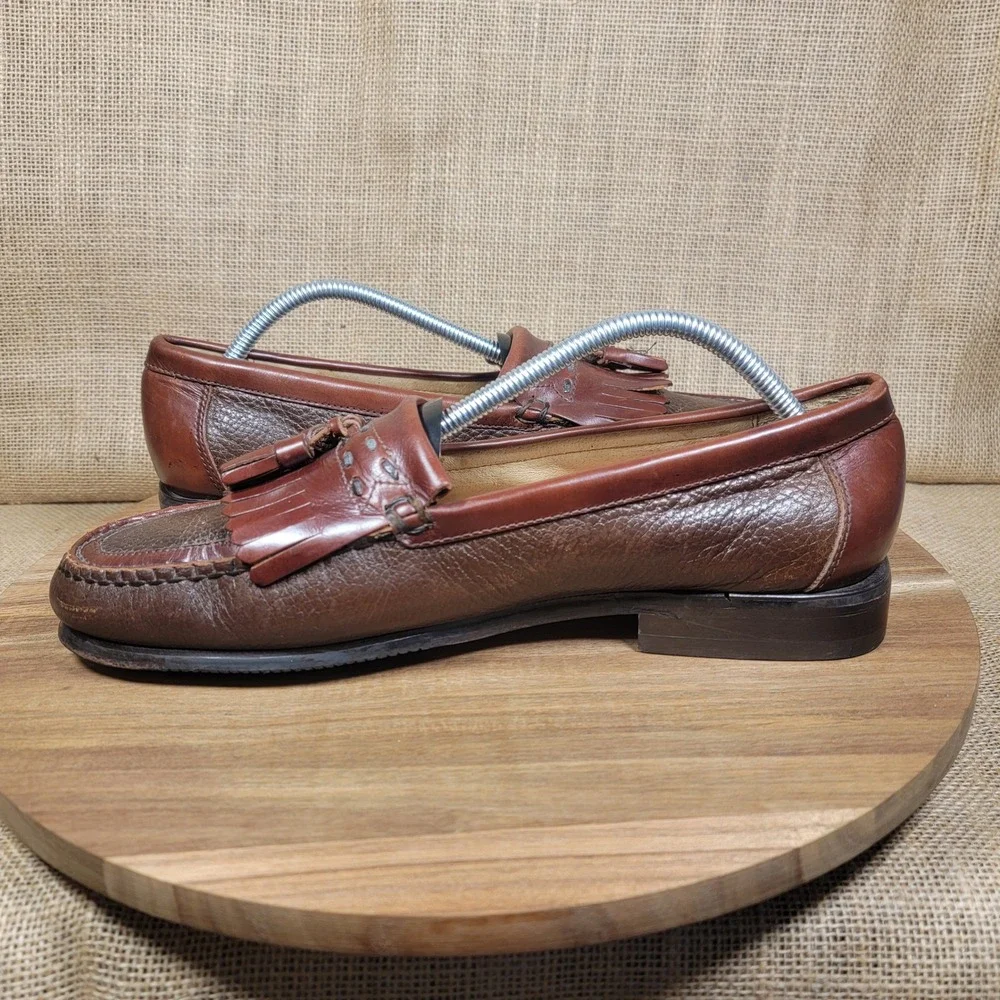Florsheim Tassel Loafers Mens Size 10.5 D Brown 2‎ Tone Leather Dress Shoes